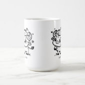 ふわふわのバッファローベビー-かわいいズファームアニマル コーヒーマグカップ (中央)