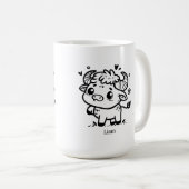 ふわふわのバッファローベビー-かわいいズファームアニマル コーヒーマグカップ (正面右)