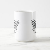 ふわふわのバッファローベビー-かわいいズファームアニマル コーヒーマグカップ (中央)