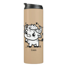 ふわふわのバッファローベビー-かわいいズファームアニマル タンブラー