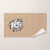 ふわふわのバッファローベビー-かわいいズファームアニマル バスタオルセット (ハンドタオル)