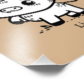 ふわふわのバッファローベビー-かわいいズファームアニマル フォトプリント (角)