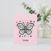 ふわふわのバッファローベビー-かわいいズファームアニマル ポストカード (スタンド正面)