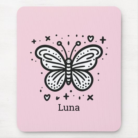 ふわふわのバッファローベビー-かわいいズファームアニマル マウスパッド (正面)