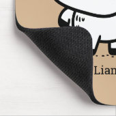 ふわふわのバッファローベビー-かわいいズファームアニマル マウスパッド (コーナー)