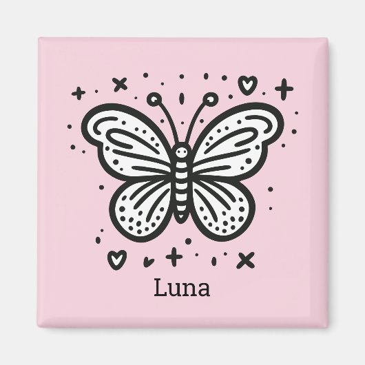 ふわふわのバッファローベビー-かわいいズファームアニマル マグネット (正面)