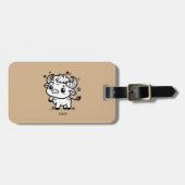 ふわふわのバッファローベビー-かわいいズファームアニマル ラゲッジタグ (正面横)