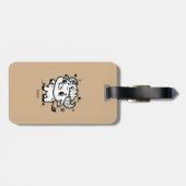 ふわふわのバッファローベビー-かわいいズファームアニマル ラゲッジタグ (裏面横)