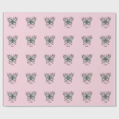 ふわふわのバッファローベビー-かわいいズファームアニマル ラッピングペーパー (フラット)