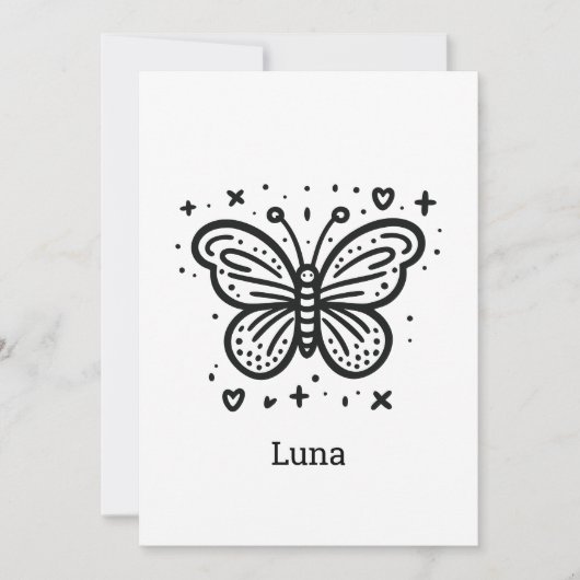 ふわふわのバッファローベビー-かわいいズファームアニマル 招待状 (正面)