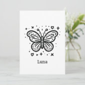 ふわふわのバッファローベビー-かわいいズファームアニマル 招待状 (スタンド正面)