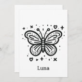 ふわふわのバッファローベビー-かわいいズファームアニマル 招待状 (正面/裏面)