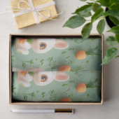 ふわふわのバンニとニンジン3Dシームレスパターン 薄葉紙 (ギフト)