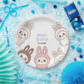 ふわふわのパステル醜い可愛い人形誕生日 ペーパープレート (パーティー)