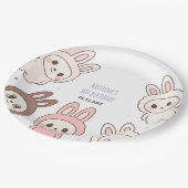 ふわふわのパステル醜い可愛い人形誕生日 ペーパープレート (アングル)