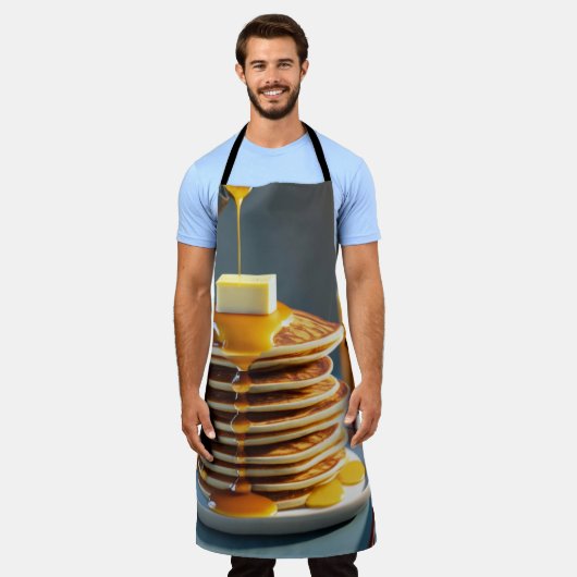 ふわふわのパンケーキのおいしい朝食 エプロン (着用した状態)
