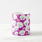 ふわふわのビチョンアンドハートマグ コーヒーマグカップ (中央)