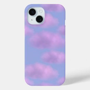 ふわふわのピンククラウド携帯電話用ケース iPhone 15ケース