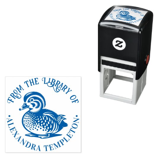 ふわふわのベビーアヒルの書庫名 セルフインキングスタンプ (インサイチュ)
