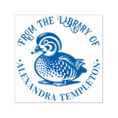 ふわふわのベビーアヒルの書庫名 セルフインキングスタンプ (デザイン)