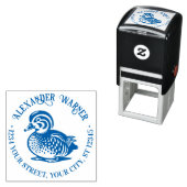 ふわふわのベビーダックダックライブラリ名差出人住所 セルフインキングスタンプ (インサイチュ)