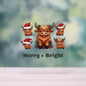 ふわふわのベビーハイランド牛ドリンクコーヒーオーバーサイズT- アクリルサイン (ニュートラル)