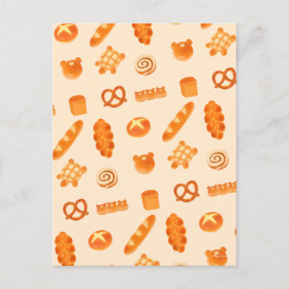 ふわふわのベーカリーパン品種日本のスタイルスナック ポストカード