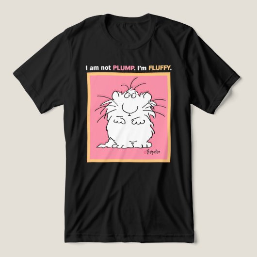 ふわふわのボイントンは太ってない トライブレンドTシャツ (デザイン正面)