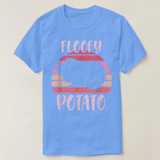 ふわふわのポテトピギーかわいいピンクグイン Tシャツ (デザイン正面)