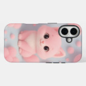 ふわふわのポンポンで愛らしいピンクの子猫 Case-Mate iPhoneケース (裏面 (横))
