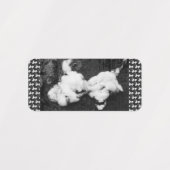 ふわふわのラベルを下げる ラベル (デザイン1)