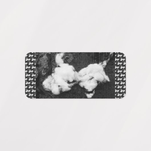 ふわふわのラベルを下げる ラベル (デザイン4)