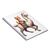 ふわふわのラマに乗ったかわいい子猫, 猫とラマ ノートブック (右側)