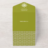 ふわふわのリスのギフト冬の赤ちゃんシャワー オールインワン招待状 (外側)