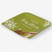 ふわふわのリスのギフト冬の赤ちゃんシャワー ペーパープレート (傾斜あり)