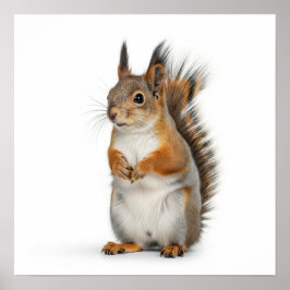 ふわふわのリスの芸術 ポスター