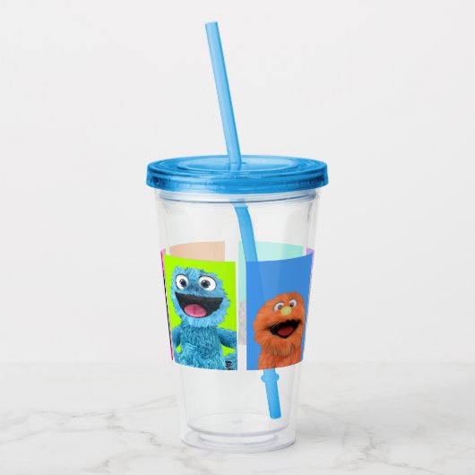 ふわふわの友だち アクリルタンブラー (左)