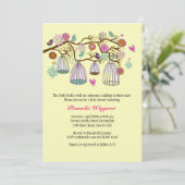 ふわふわの友達（黄色）招待状 招待状 (スタンド正面)