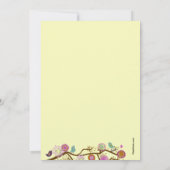 ふわふわの友達（黄色）招待状 招待状 (裏面)