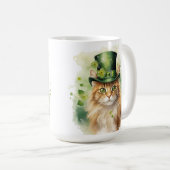 ふわふわの可愛いST PATRICKS DAY着 コーヒーマグカップ (正面右)