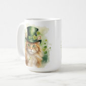 ふわふわの可愛いST PATRICKS DAY着 コーヒーマグカップ (正面左)