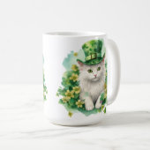 ふわふわの可愛いST PATRICKS DAY着 コーヒーマグカップ (正面右)