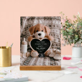 ふわふわの子犬男の赤ちゃんと妊娠の発表 アクリルサイン (ウェディング)