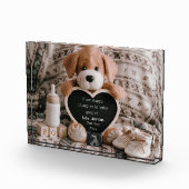 ふわふわの子犬男の赤ちゃんと妊娠の発表 フォトブロック (右)