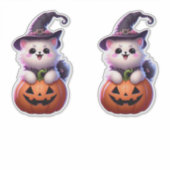 ふわふわの子犬aiアートセット シール (正面)