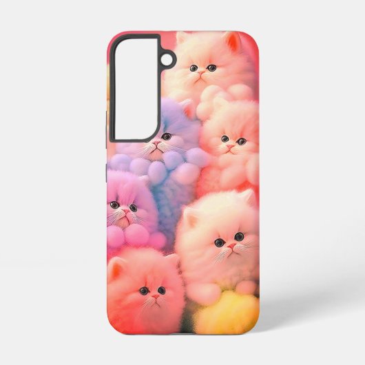 ふわふわの子猫ふわふわのソフトパステルカラー SAMSUNG GALAXYケース (裏面)