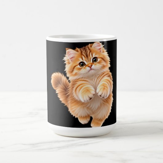 ふわふわの子猫 コーヒーマグカップ (中央)