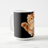 ふわふわの子猫 コーヒーマグカップ (正面左)