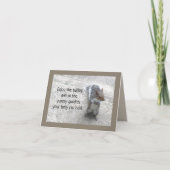 ふわふわの尾に感謝祭を贈るかわいい小リス シーズンカード (正面)