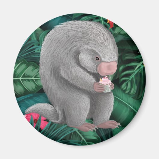 ふわふわの山嵐 マグネット (正面)